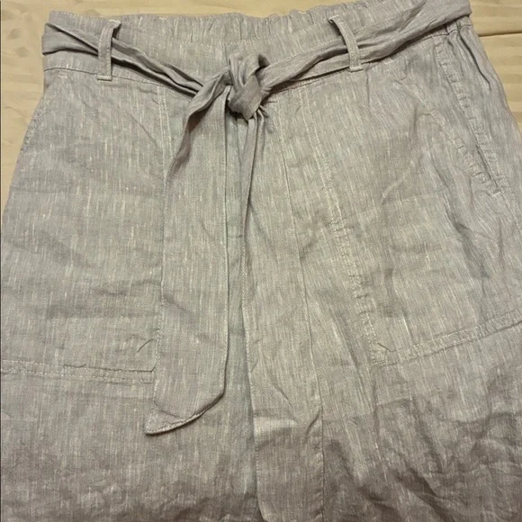 NWT Lou & grey linen blend high baggy style tie waist beach summer pants - Picture 4 of 10